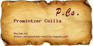 Promintzer Csilla névjegykártya